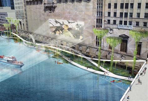 Design Firm Reimagines Chicago Riverwalk as Lively Natural Habitat | UrbanMatter