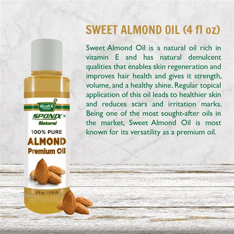 Almond Oil - 4 Oz - 118 mL - 100% Pure Almond Oil for Skincare and Haircare - Carrier Oil - with ...