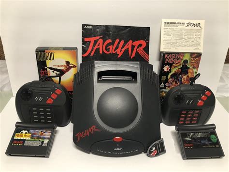 Atari Jaguar Console Bundle (Console Manual, 2 Controllers, 4 Games ...