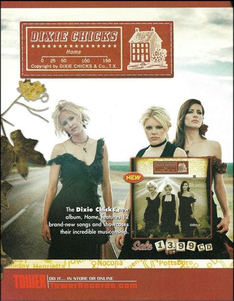 The Dixie Chicks Home 2002 album advertisement 8 x 11 Tower Records ad print #TowerRecords ...