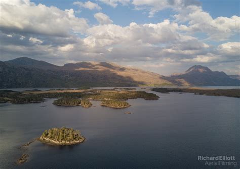 Loch Maree at sunset, May 2017 - Richard Elliott Aerial Filming