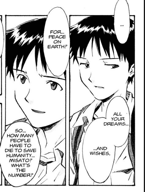 shinji's a savage in the manga : r/evangelion