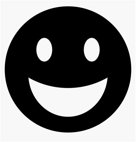 Smiley Face White Png - Happy Face Silhouette Png, Transparent Png - kindpng