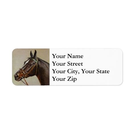 Vintage Horse Return Address Labels | Zazzle.com