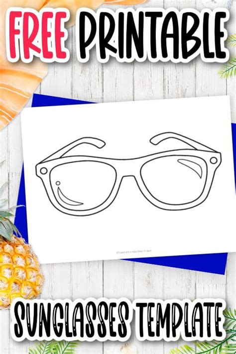 Free Printable Sunglasses Template – Simple Mom Project