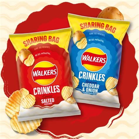 Walkers Crinkles Simply Salted Sharing Bag Crisps | Ocado