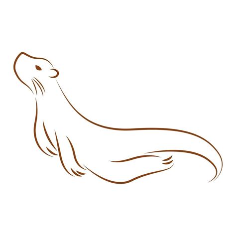 Otter icon logo design 21431239 Vector Art at Vecteezy