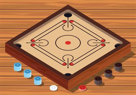 Carrom Board Vector Illustration 184363 Vector Art at Vecteezy