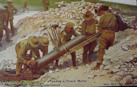 Loading a Trench Mortar - WW1 | Australian WW1 postcard On r… | Flickr