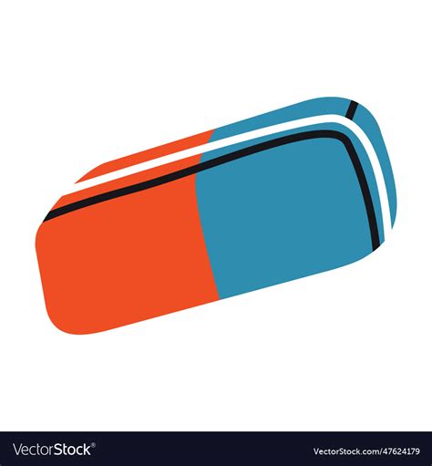 Rubber eraser cartoon style trendy modern Vector Image