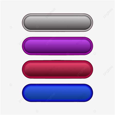 4 Blank Button For Web And Mobile Vector, Blank Button, Button For Web ...