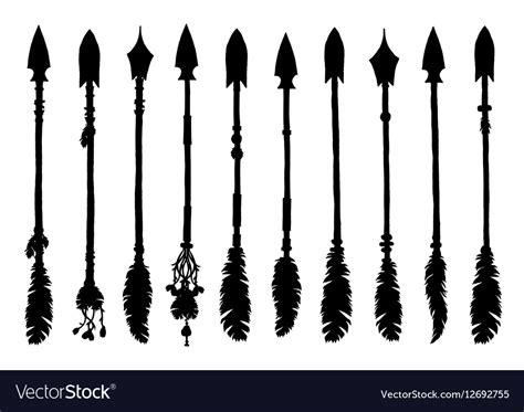 Indian Arrow Silhouette