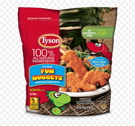 Fun Nuggets Dinosaur Chicken Tyson Brand - Dino Tyson Chicken Nuggets Png,Chicken Nugget Png ...