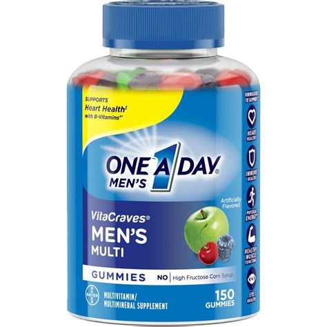 (2 pack) One A Day Men’s VitaCraves Multivitamin Gummies, Supplement ...