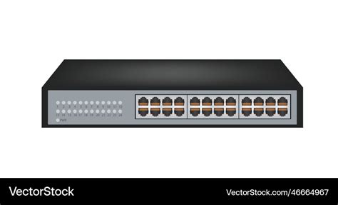 Internet switch with 24 ethernet ports Royalty Free Vector