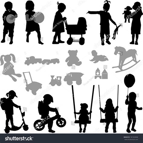 Happy Children Playing Stock Vector (Royalty Free) 181324946 | Shutterstock