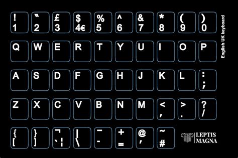 QWERTY English UK keyboard Replacement stickers self adhesive non transparent black stickers ...