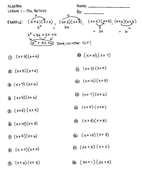 15 Best Images of Factoring Polynomials Worksheet Generator - Algebra 1 ...