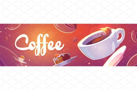Coffee banner with illustration of | Food Illustrations ~ Creative Market