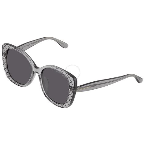 Bottega Veneta Grey Square Ladies Sunglasses BV0198SA00154 889652164755 - Sunglasses - Jomashop