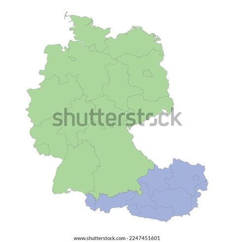 High Quality Political Map Germany Austria Stock Vector (Royalty Free ...