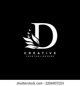 White Letter D Logo Design Flourish Stock Vector (Royalty Free) 2206907253 | Shutterstock