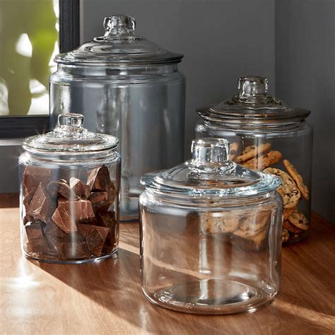 Heritage Hill Glass Jars with Lids | Crate & Barrel