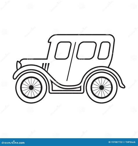 Vintage Car Vector stock vector. Illustration of transportation - 197087732