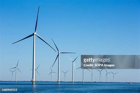 Wind turbines on the Fryslan Wind Farm at the IJsselmeer in... News Photo - Getty Images