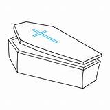 Casket Coffin Drawing Coffins Caskets Outline Coloring Template History  sketch template