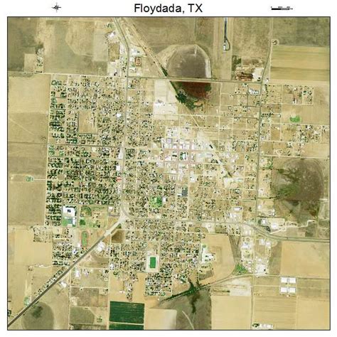 Aerial Photography Map of Floydada, TX Texas