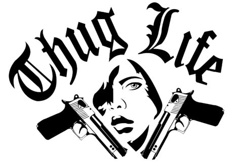 Thug Life Logo Guns Sketch Tattoo Design, Tattoo Sketches, Tattoo Drawings, Gangster Tattoos ...