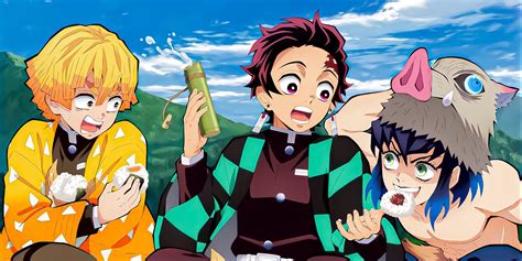 I love how Tanjiro acts like the older brother of the trio when he is ...