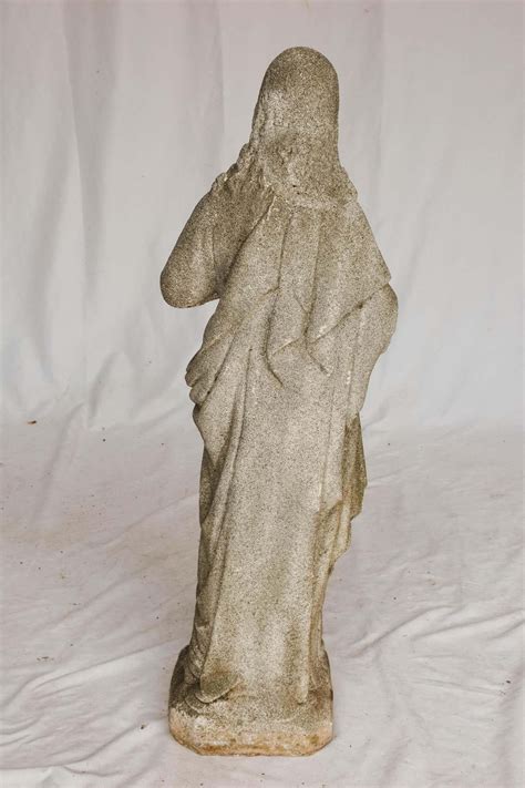 Carved Stone Jesus Garden Statue For Sale at 1stDibs | garden statue of jesus, jesus garden statues