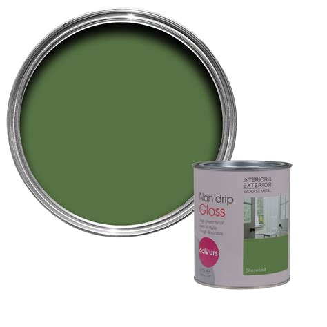 Colours Interior & Exterior Sherwood Gloss Wood & Metal Paint 750ml ...