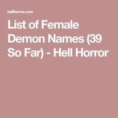 Female Demon Names - Demoness Names & Meanings | Female demons, Names, Names with meaning