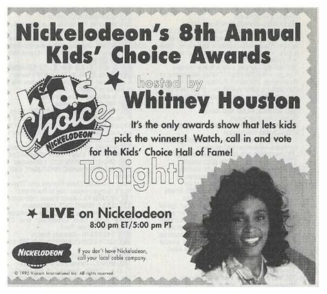 Houston, Whitney / Nickelodeon's 8th Annual Kids' Choice Awards ...