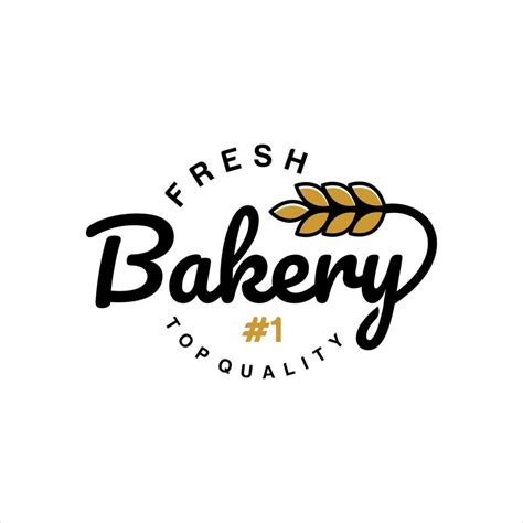 Simple Modern Bakery Logo Design Typography Badge Vector 14630871 Vector Art at Vecteezy