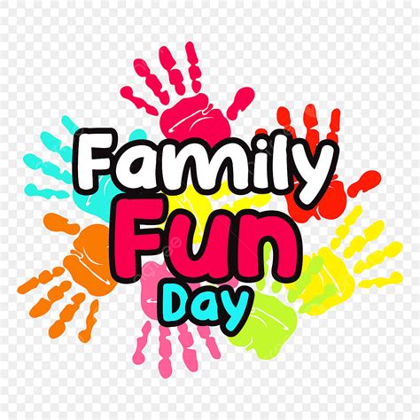 Family Fun Day Clipart Hd PNG, Family Fun Day With Colorful Hand Concept, Family Fun Day, Fun ...