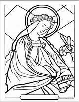 Coloring Pages Catholic Saints sketch template