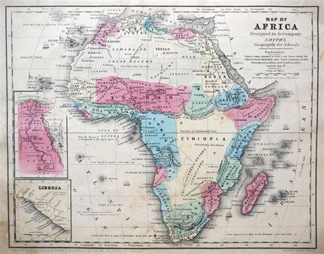 Smith, c. 1839 "Map of Africa..." Africa Map, Old Maps, Cartography ...