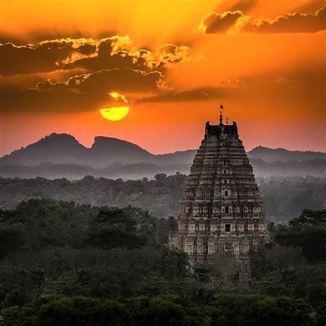 Sunset at Hampi , Karnataka , India. | Luoghi misteriosi, Luoghi, Tramonti