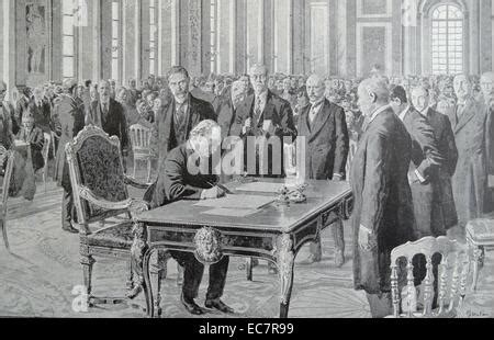 TREATY OF VERSAILLES 28 June 1919. Signatories from Germany and the ...