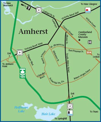 Plus Highway Map / Amherst, Nova Scotia - Rose Blakey