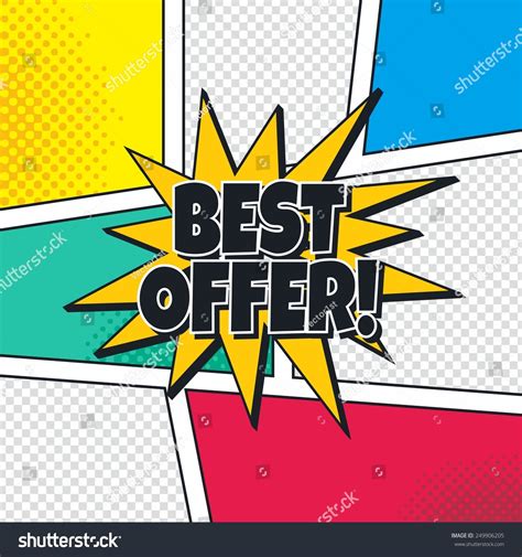 Best Offer Cartoon Theme Blasting Speech Stock Vector 249906205 - Shutterstock