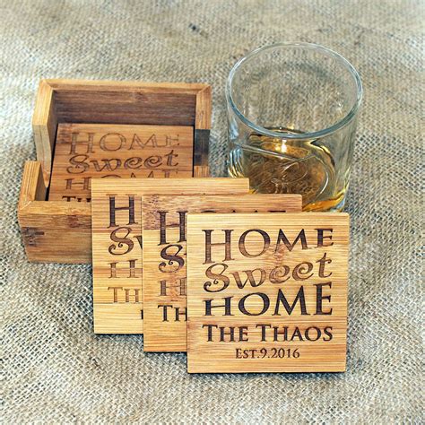 Custom Coasters Wedding Gift Personalized Coasters Custom | Etsy | Personalized coasters, Laser ...