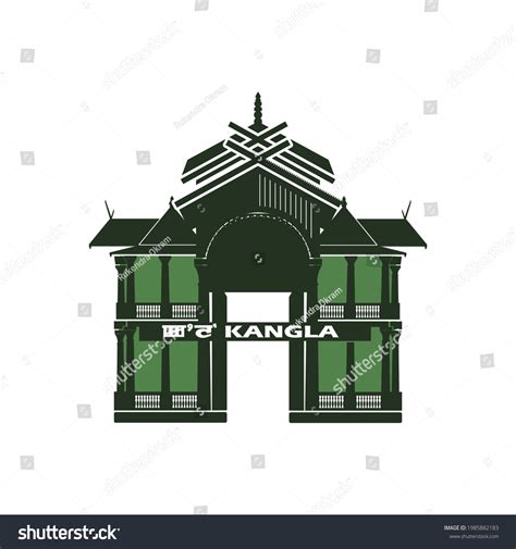 Palace Kangla Old Palace Imphal Manipur Stock Vector (Royalty Free ...