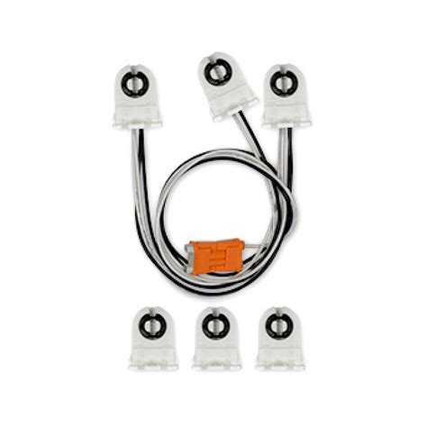 Wiring Harness for 3 Single-End, Non-Shunted Tombstones, T8/T12 Socket – Sunco Lighting