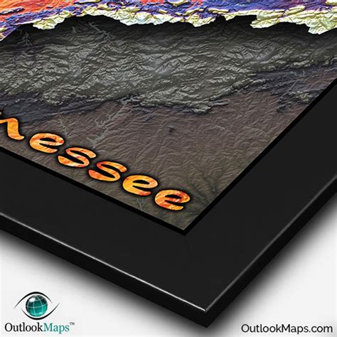 Tennessee Physical Map | Topographic with Elevation Colors