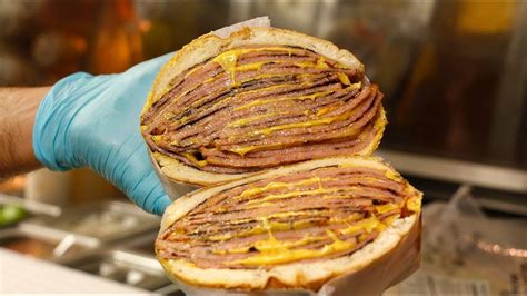 This New Jersey deli makes a giant pork roll sandwich - YouTube